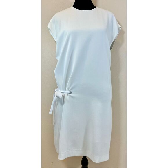 NWOT Rag & Bone Etta Silk Blend Side Tie Capped Sleeve White Knee Length Dress S - Picture 3 of 11